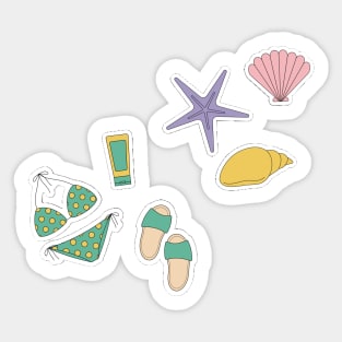 BEACH VACATION STICKER PACK Sticker